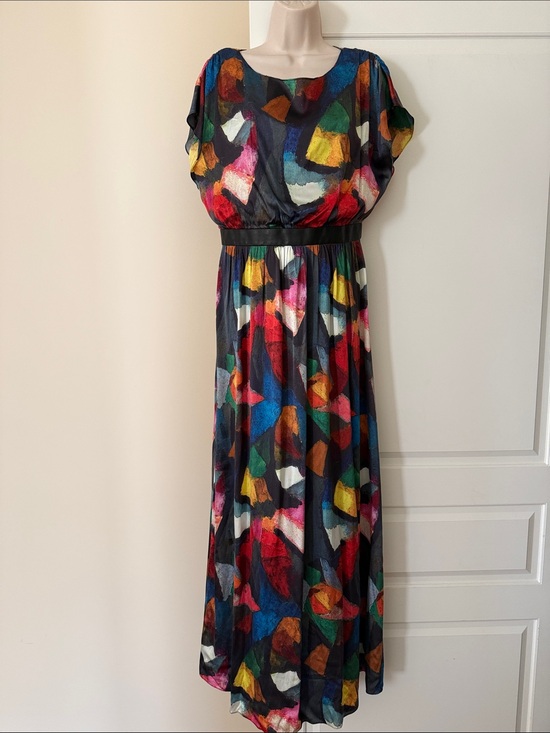 Alice + Olivia Dresses & Skirts - Alice + Olivia Multicolor Abstract Maxi Dress with Black Base